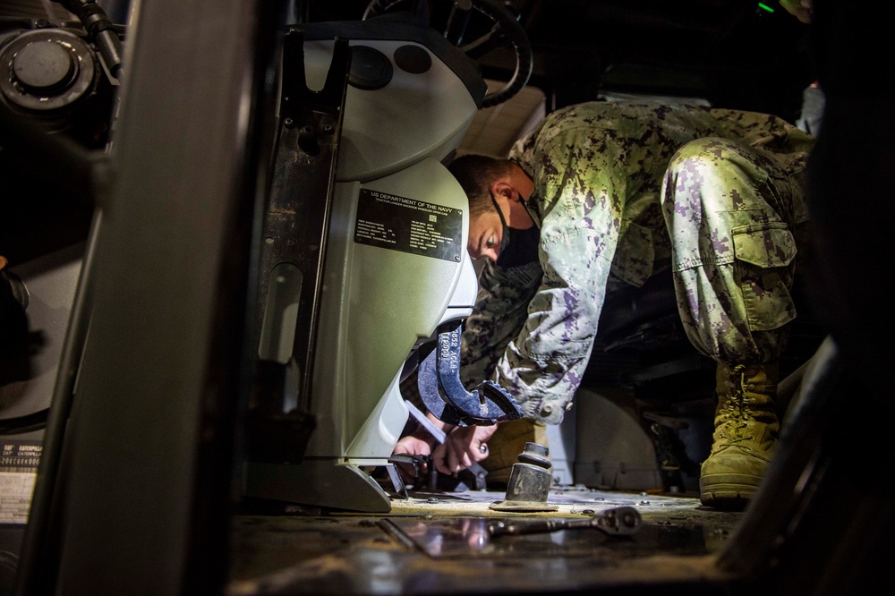 Seabees Perform Equipment Maintenance