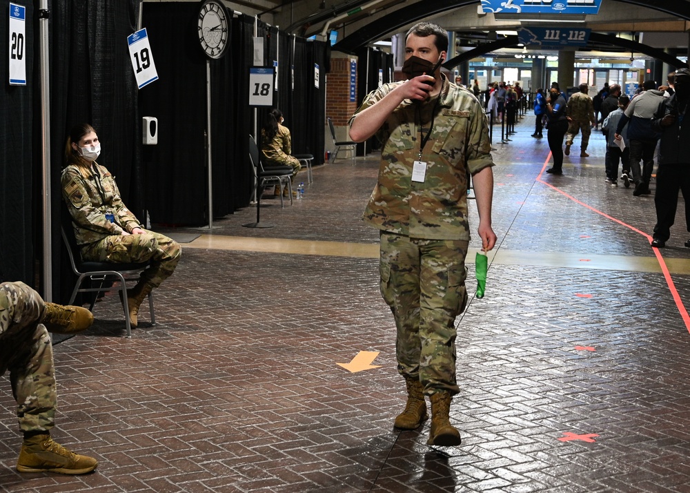 U.S. Air Force Airmen support Ford Field CVC
