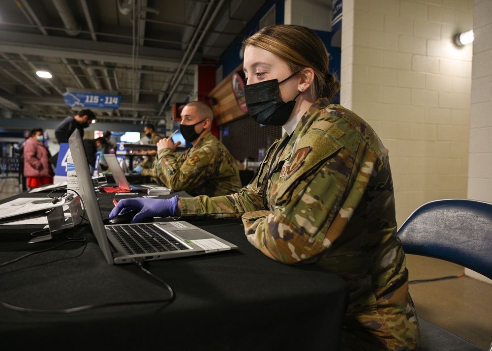 U.S. Air Force Airmen support Ford Field CVC