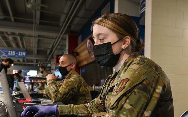 U.S. Air Force Airmen support Ford Field CVC