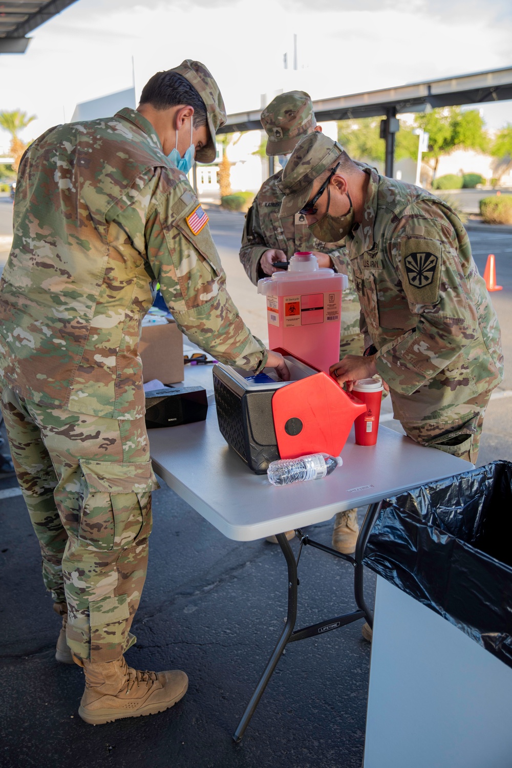 AZNG assists at vaccination site in downtown Phoenix