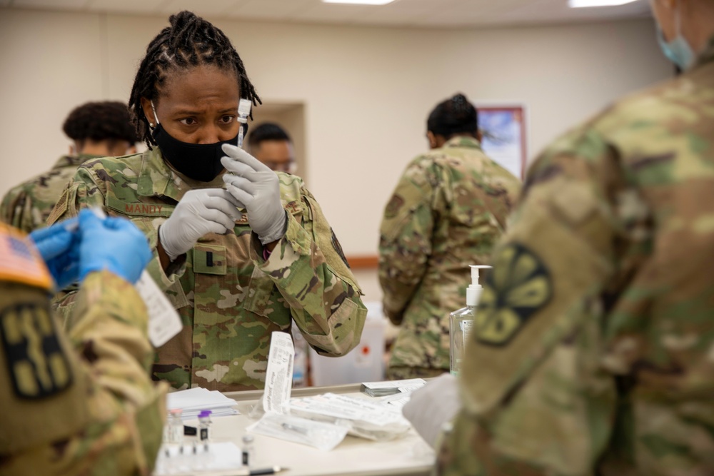 AZNG Assists Reserves With Vaccination Site at Luke AFB