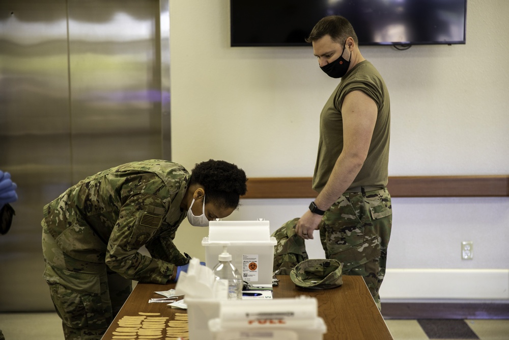 AZNG Assists Reserves With Vaccination Site at Luke AFB