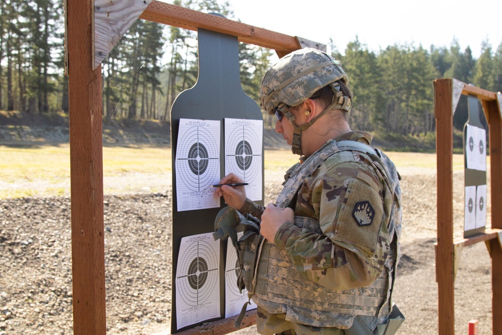 110th Chem. Batt. Soldiers qualify on weapons during EDRE