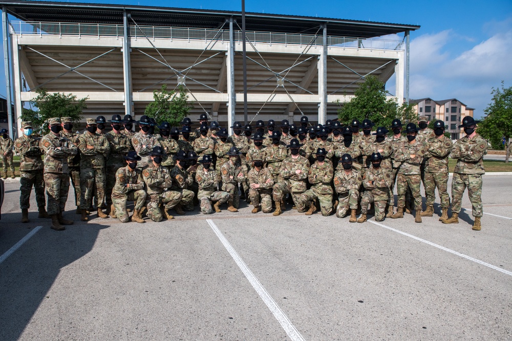 CMSAF shares time with Airmen during BMT graduation