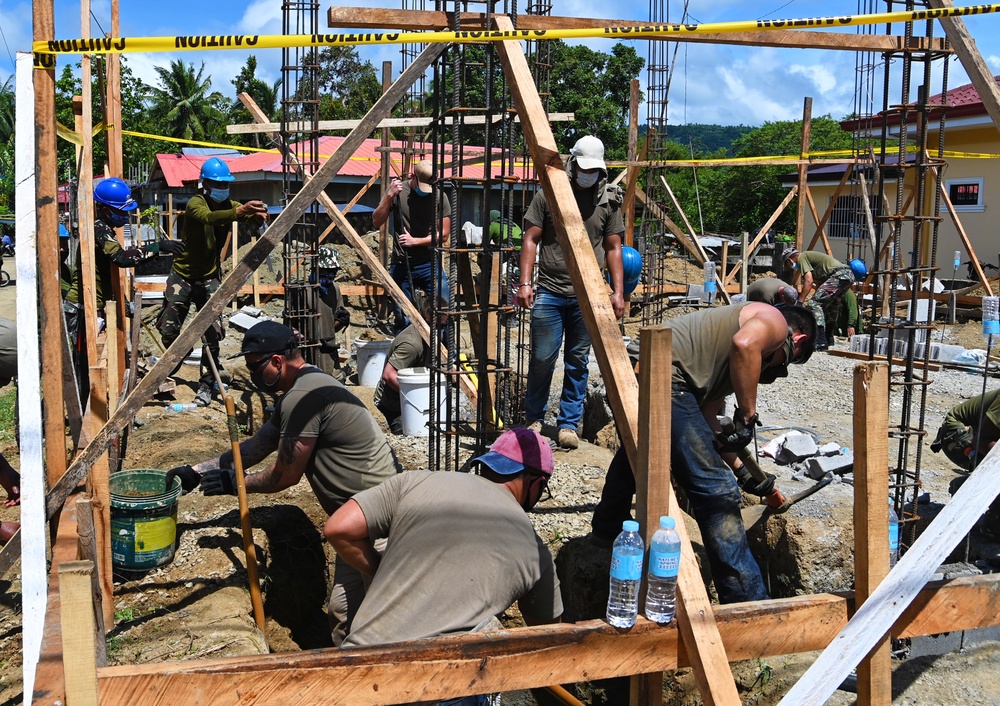 Balikatan 21: Barangay Baao Health Station construction