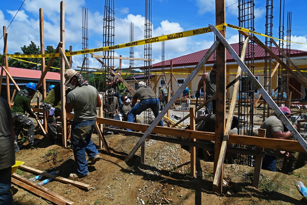 Balikatan 21: Barangay Baao Health Station construction