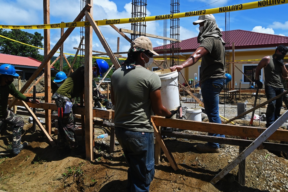 Balikatan 21: Barangay Baao Health Station construction