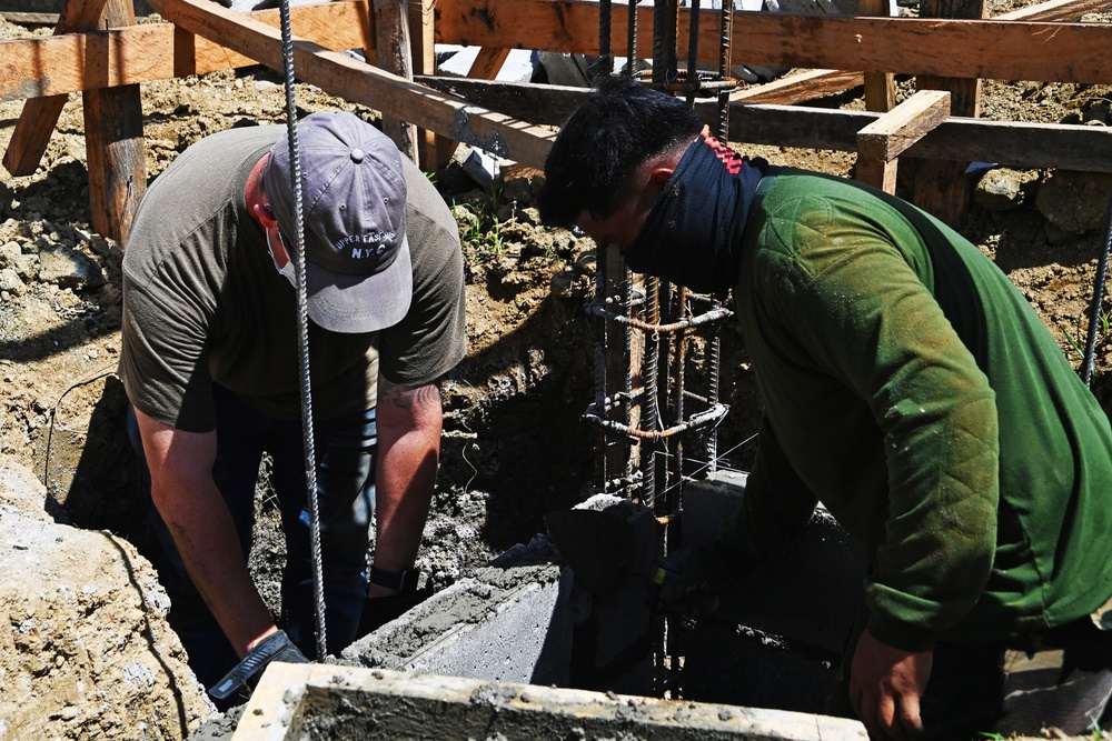 Balikatan 21: Barangay Baao Health Station construction