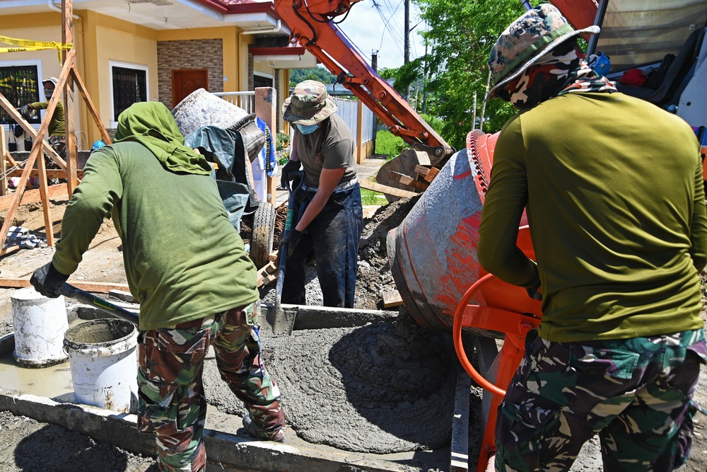 Balikatan 21: Barangay Baao Health Station construction