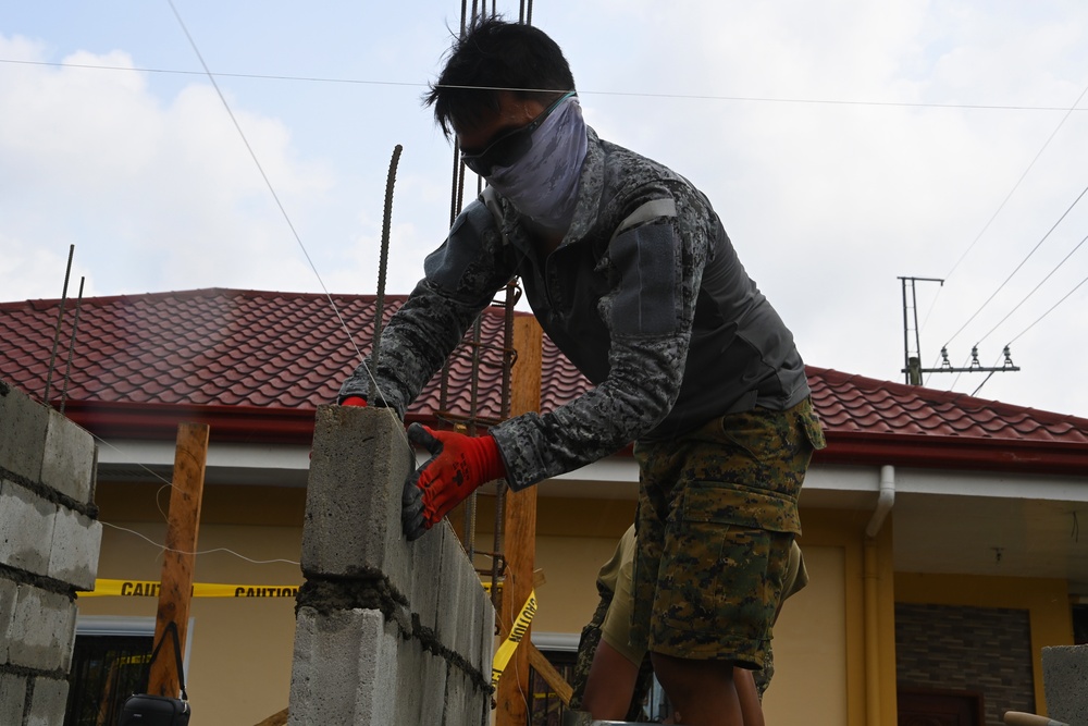 Balikatan 21: Barangay Baao Health Station construction