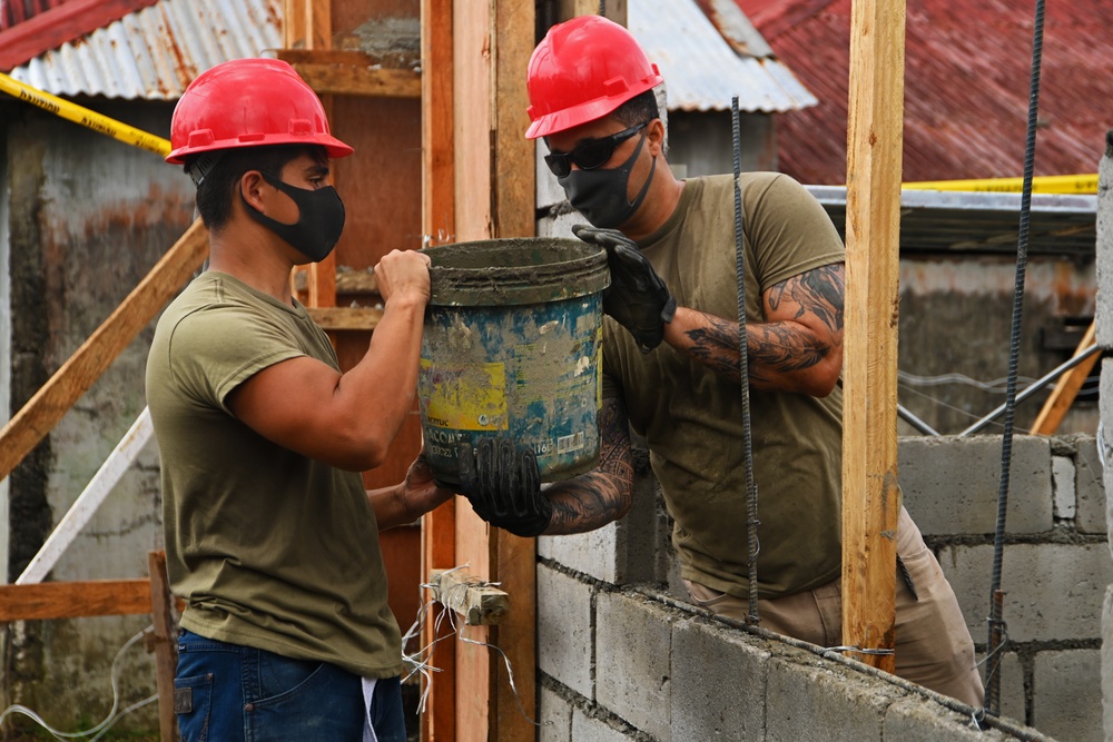 Balikatan 21: Barangay Baao Health Station construction