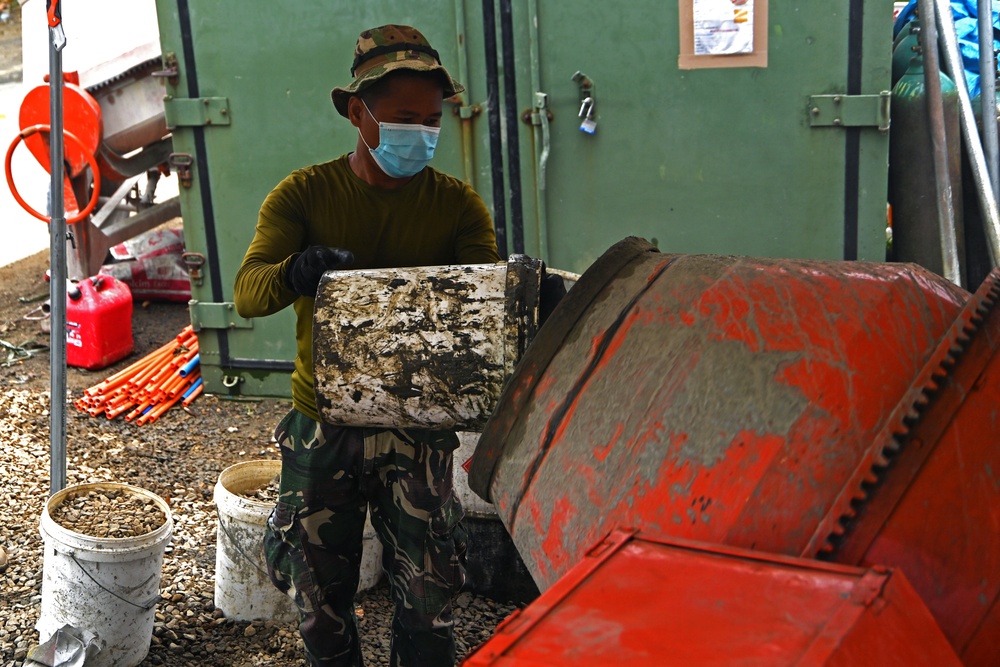 Balikatan 21: Barangay Baao Health Station construction