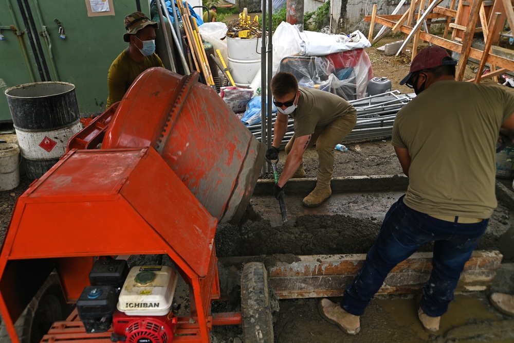 Balikatan 21: Barangay Baao Health Station construction