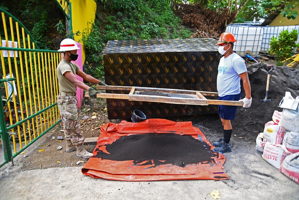 Balikatan 21: Barangay Angeles classroom build