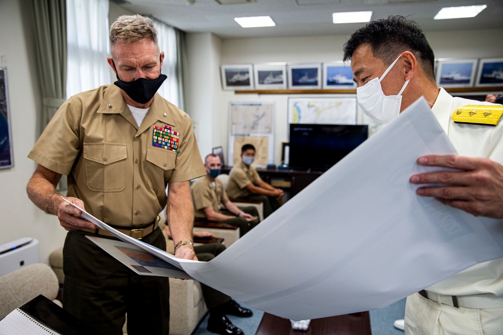 MCIPAC leaders award Nakagusuku Coast Guard members for saving the lives of seven Marines