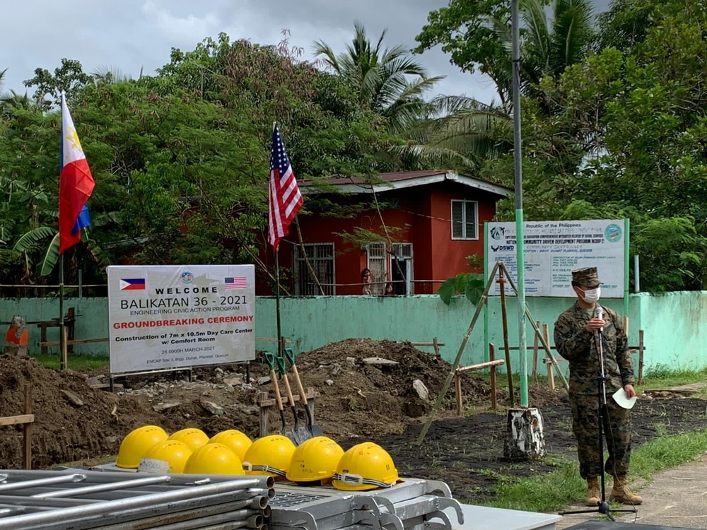 Balikatan 21: Groundbreaking Ceremonies for Barangay Ilosong classroom build and Barangay Duhat daycare center build