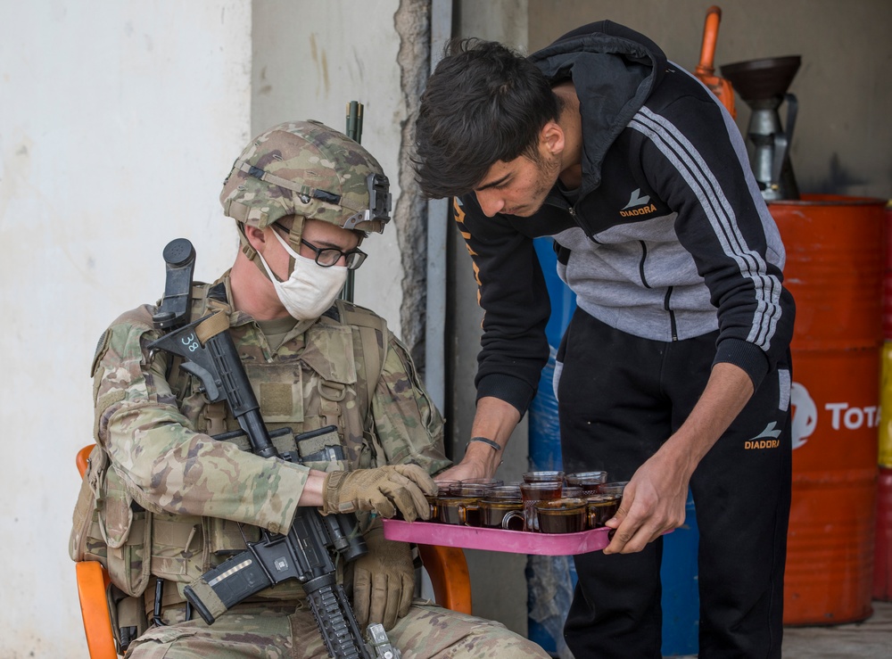 U.S. Army Soldiers and SDF Members Visit Village Elders