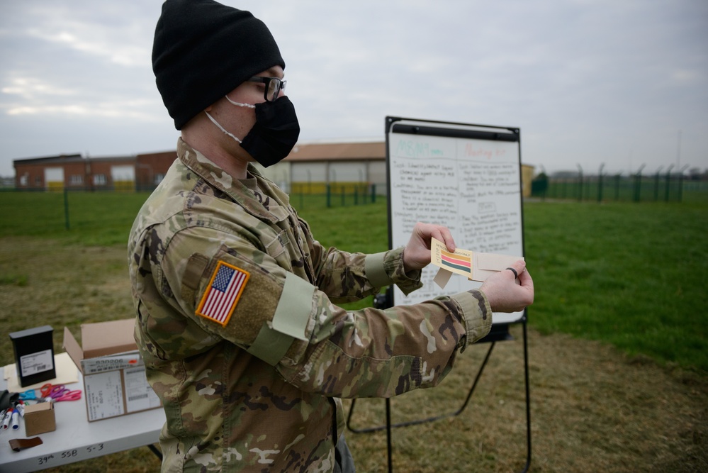 39th SSB Soldiers practice CBRN and mask confidence training