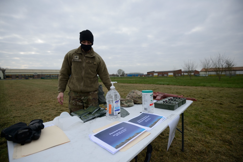 39th SSB Soldiers practice CBRN and mask confidence training