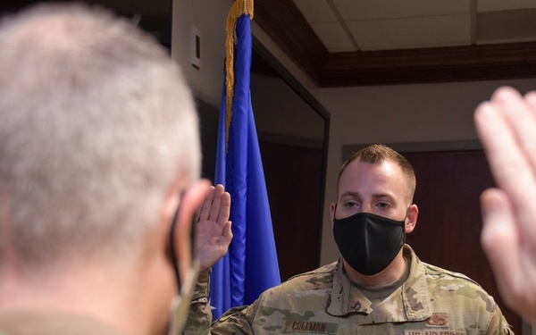 Photo of new 116th Air Control Wing Inspector General Superintendent