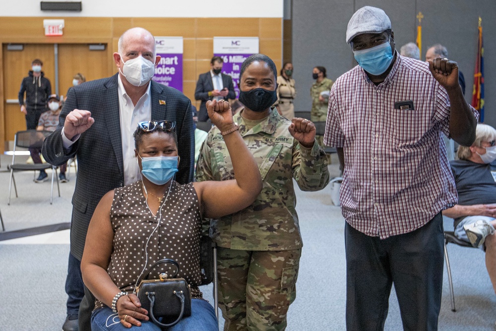 Brig. Gen. Janeen Birckhead visits Mass Vax Sites