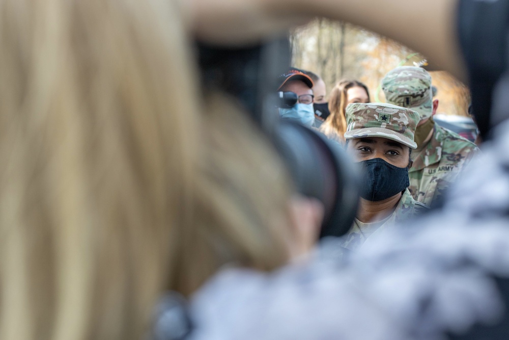 Brig. Gen. Janeen Birckhead visits Mass Vax Sites