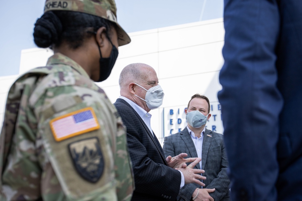 Brig. Gen. Janeen Birckhead visits Mass Vax Sites