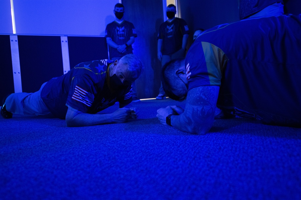 Vice Adm. John Nowell tours Navy eSports facility