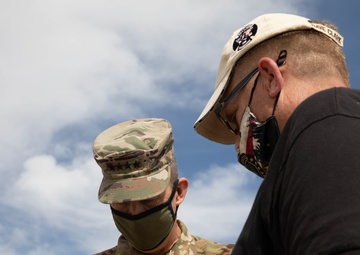 Chief of National Guard Bureau Gen. Daniel R. Hokanson meets with Cal Guard leadership at Camp Roberts