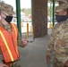 Photo of 116th Air Control Wing leadership visiting with Georgia National Guard Airmen, Soldiers and partner-agency personnel providing support at COVID-19 Vaccination Site