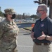 Photo of 116th Air Control Wing leadership visiting with Georgia National Guard Airmen, Soldiers and partner-agency personnel providing support at COVID-19 Vaccination Site