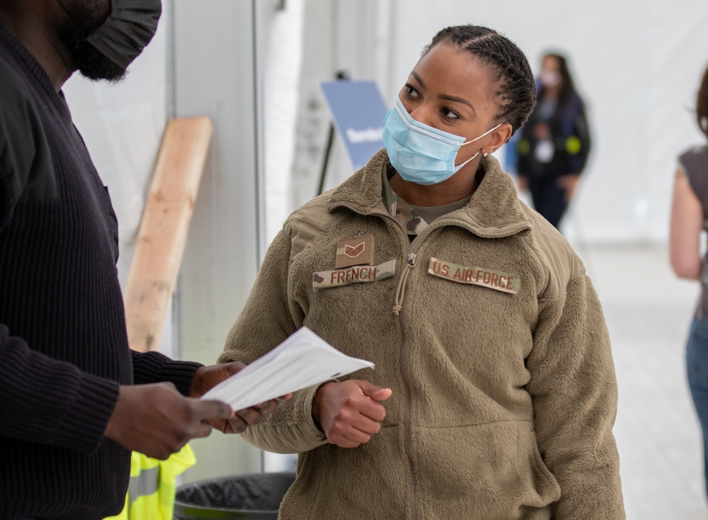 Service members support FEMA at the new CVC in Greenbelt, MD