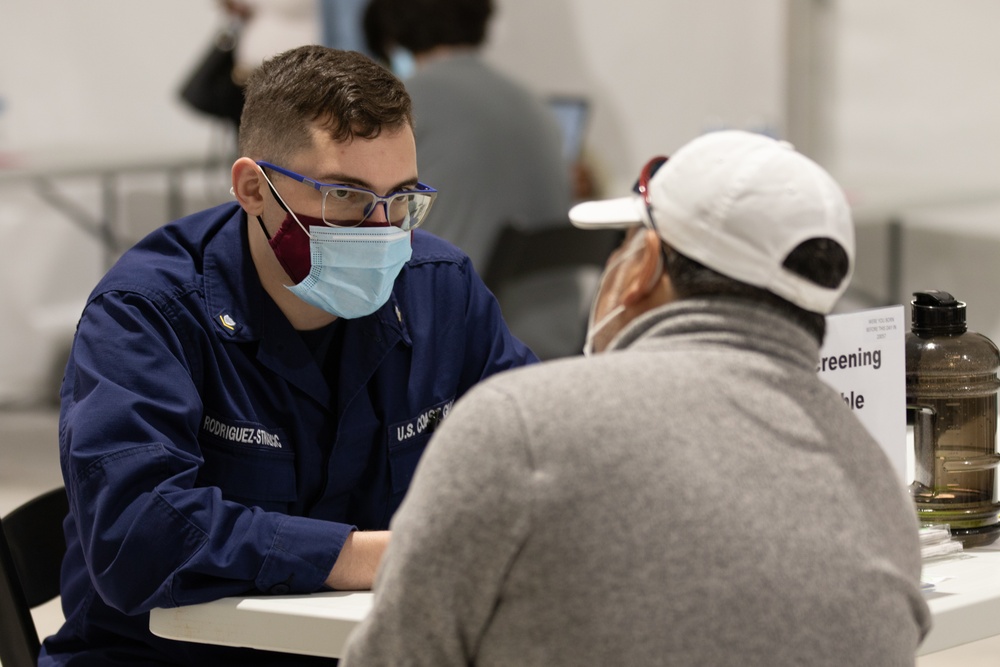 Service members support FEMA at the new CVC in Greenbelt, MD