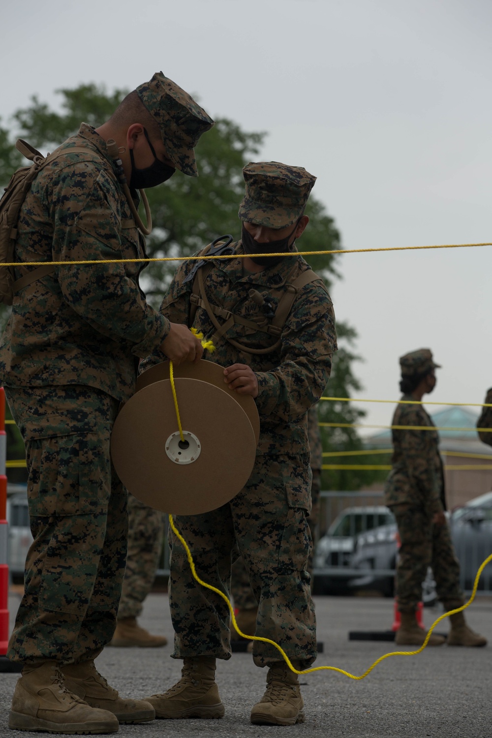 U.S. Marines and Sailors continue the CVC site set up