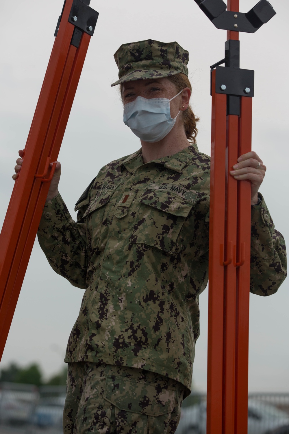 U.S. Marines and Sailors continue the CVC site set up