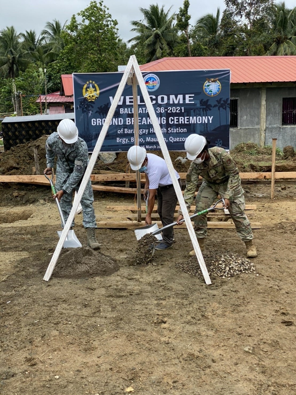 Balikatan 21: Barangay Baao Health Station construction