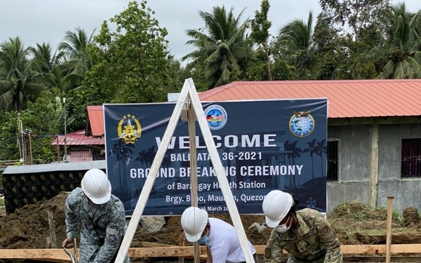 Balikatan 21: Barangay Baao Health Station construction