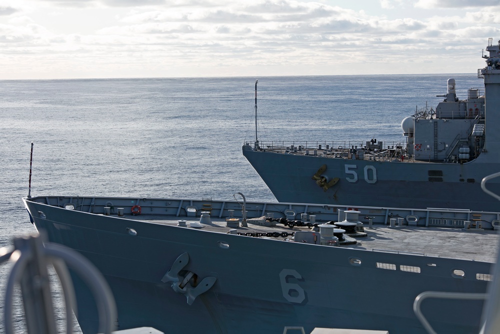 USS San Antonio Replenishment at Sea