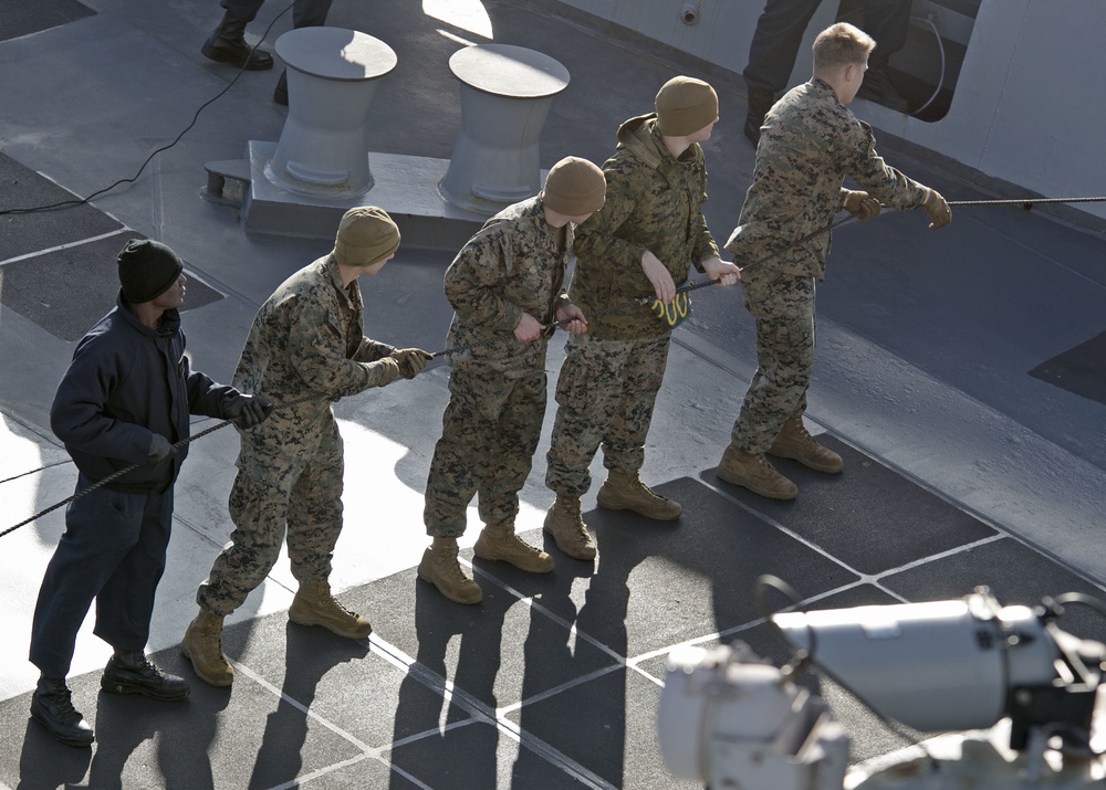 USS San Antonio Replenishment at Sea