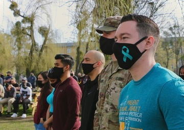 Deployed Soldiers join to recognize Sexual Assault Awareness and Prevention Month in Poland