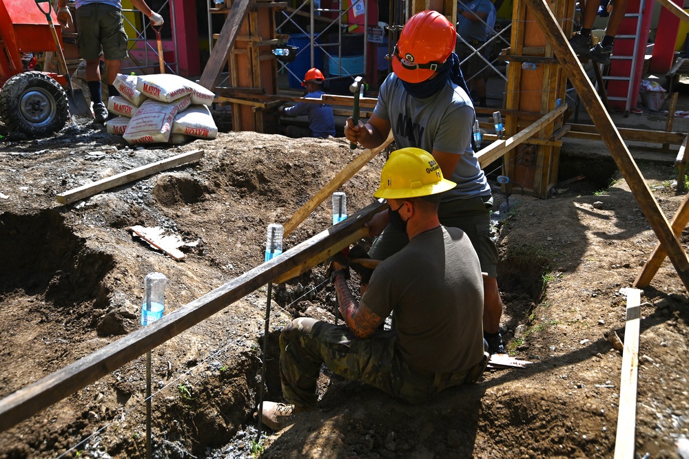 Balikatan 21: Barangay Angeles Elementary School classroom build