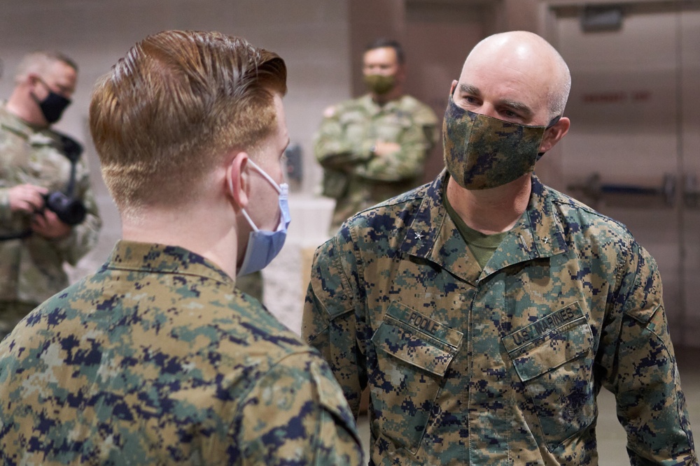 2nd Marine Logistics Group staff visits the community vaccination center in Philadelphia