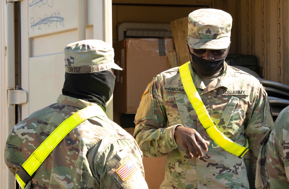 110th Chem. Bn. Soldiers prepare containers for EDRE