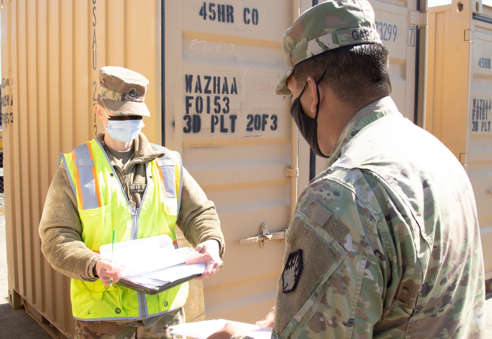 110th Chem. Bn. Soldiers prepare containers for EDRE