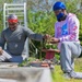 Illinois National Guard Service Member Volunteer Gardening Service in East St. Louis