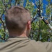 Illinois National Guard Service Member Volunteer Gardening Service in East St. Louis