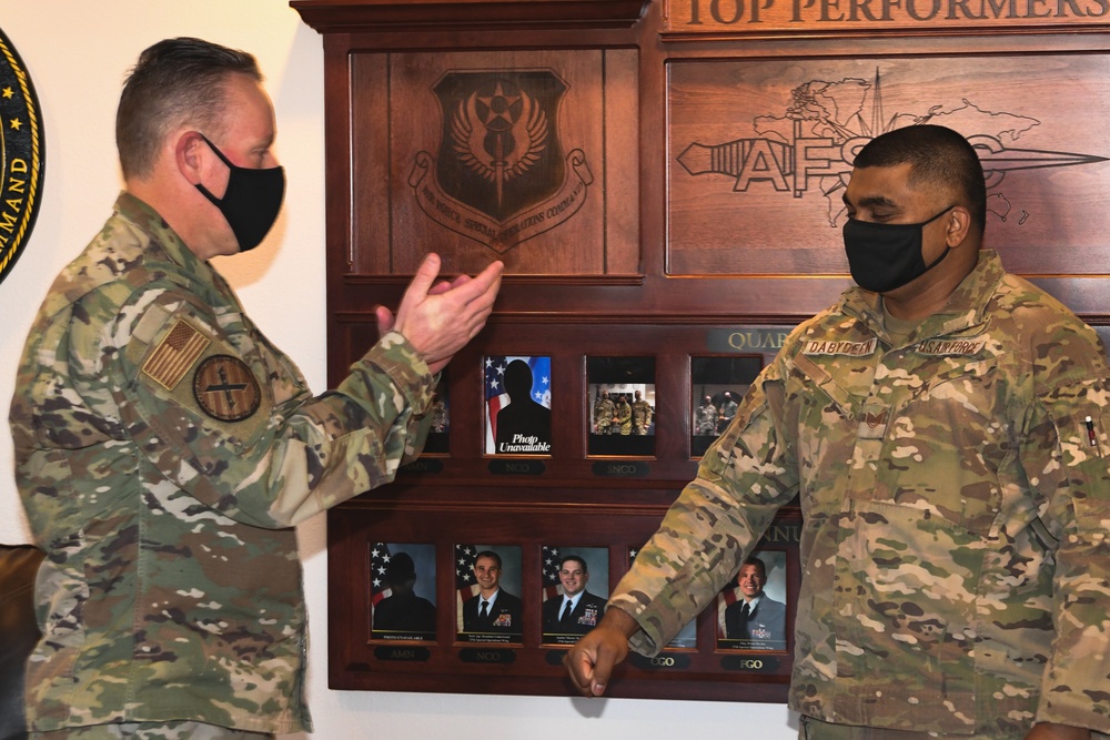 AFSOC Command Chief coins Cannon Airmen