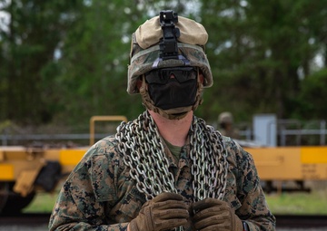 U.S. Marines conduct rail operations during exercise Dynamic Cape 21.1