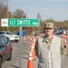 1st Lt. Switts next to his street sign
